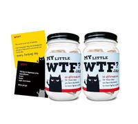 Funny Affirmation Jar: 60 Self Care Badass Quotes, Daily Positive Motivation Affirmation Note for Adult, My Little Wtf Jar Dark Humor Encouragement Card for Desktop Dorm Stress Relief Gag Gift (2Pcs)