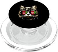 Funny Afghan Cat Afghanistan Flag Sunglasses PopSockets PopGrip for MagSafe