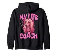 Funny Afghan Hound s Life Coach s Elegant Afghan Dog Zip Hoodie