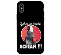 Funny African Gray Parrot Meme T, screaming bird for fans Case for iPhone X/XS