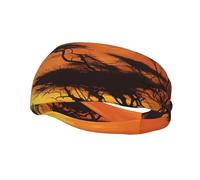Funny African Sunset Sweatbands Instant Cooling Moisture Wicking Sport Headbands for Men Workout Headband for Women Running Headband Stretch Tennis Athletic Sweatband Unisex Hairband
