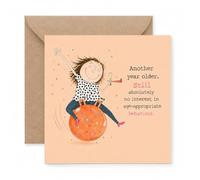 Funny Age Appropriate Behaviour Birthday Card with Envelope, Cartoon Illustration Design, Greeting Card for Women, Friend or Sister, Birthday Message for a Meaningful Celebration