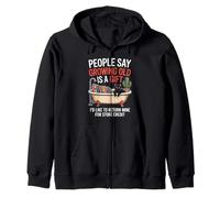 Funny Aging Joke Growing Old Return Cat Tub Joke Women Men Zip Hoodie