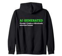 Funny AI Generated Create Ridiculously Awesome Human Cool Zip Hoodie