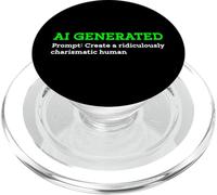 Funny AI Generated Create Ridiculously Charismatic Human Fun PopSockets PopGrip for MagSafe