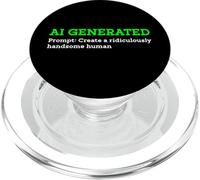 Funny AI Generated Create Ridiculously Handsome Human Mens PopSockets PopGrip for MagSafe
