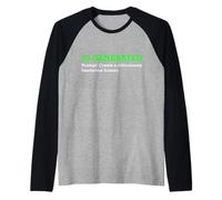 Funny AI Generated Create Ridiculously Handsome Human Mens Raglan Baseball Tee