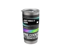 Funny AI Vibe Coder 99% Prompts 1% Panic 0% Semicolons Humor Stainless Steel Insulated Tumbler