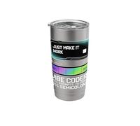 Funny AI Vibe Coder 99% Prompts 1% Panic 0% Semicolons Humor Stainless Steel Insulated Tumbler