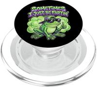 Funny Airbrush Frog Meme Sometimes I Be Just Fartin Humor PopSockets PopGrip for MagSafe