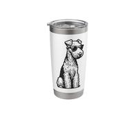 Funny Airedale Terrier Dog with Sunglasses Stainless Steel Insulated Tumbler