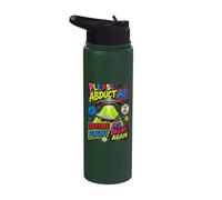 Funny Airport Exchange UFO Flight Delay Humor Stainless Steel Insulated Water Bottle