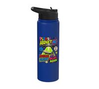 Funny Airport Exchange UFO Flight Delay Humor Stainless Steel Insulated Water Bottle