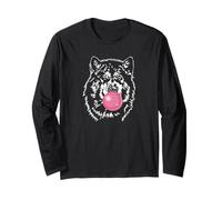 Funny Alaskan Malamute Portrait Dogs mom Sleddog sled Dog Long Sleeve T-Shirt