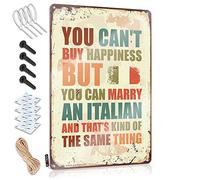 Funny Alcohol Signs You Can't Buy Happiness But You Can Marry A Italian Sign Playroom Furniture Metal Tin Signs Funny ( Size : 20X30CM )