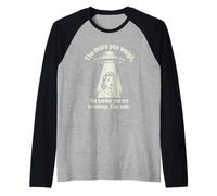 Funny Alien Abduction The More You Weigh Harder to Kidnap Raglan Baseball Tee