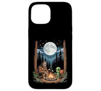 Funny Alien Bigfoot Campfire Sasquatch UFO Bbq Friends Fun Case for iPhone 15