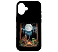 Funny Alien Bigfoot Campfire Sasquatch UFO Bbq Friends Fun Case for iPhone 16