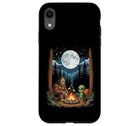 Funny Alien Bigfoot Campfire Sasquatch UFO Bbq Friends Fun Case for iPhone XR