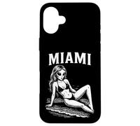 Funny Alien Bikini Model Miami Summer Vacation Beach Case for iPhone 16 Plus
