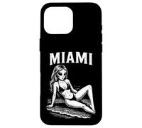 Funny Alien Bikini Model Miami Summer Vacation Beach Case for iPhone 16 Pro Max