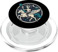 Funny Alien Cowboy Pegasus UFO Western Space Scene PopSockets PopGrip for MagSafe