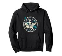 Funny Alien Cowboy Pegasus UFO Western Space Scene Pullover Hoodie