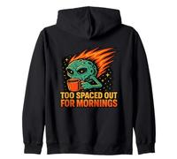 Funny Alien Design For Baristas Spaced Out Humor Zip Hoodie
