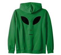Funny Alien Face Little Green Men Extra Terrestrial Zip Hoodie