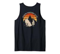 Funny Alien Melting Camp Bonfire Retro Sunset on the Back Tank Top