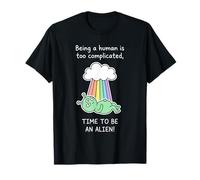 Funny Alien Rainbow Time to Be an Alien Space Costume T-Shirt