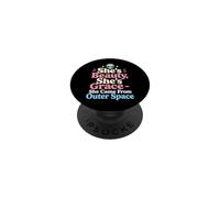 Funny Alien She's Beauty She Came From Outer Space PopSockets Adhesive PopGrip