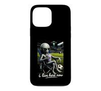 Funny Alien Soccer I Live Here Meme Boba Tea Design Case for iPhone 13 Pro Max