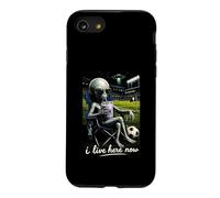 Funny Alien Soccer I Live Here Meme Boba Tea Design Case for iPhone SE (2020) / 7/8