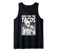 Funny Alien Space Character Astronaut Taco Humor Cartoon Tank Top
