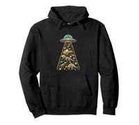 Funny Alien UFO Abduction Space Dinosaur Fossils Pullover Hoodie