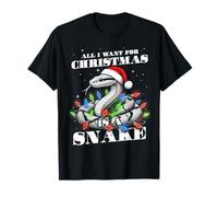 Funny All I want for Christmas is a Snake, Reptile lovers T-Shirt