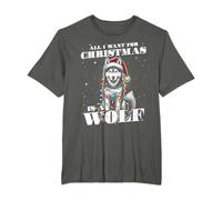 Funny All I want for Christmas is a Wolf T-Shirt