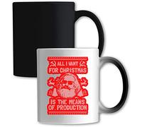 Funny All I Want For Christmas Is The Means Of Production Karl Marx Color Changing Mug White