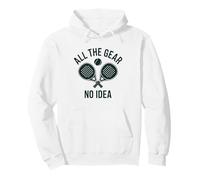Funny All The Gear No Idea Crossed Padel Racket Padel Player Pullover Hoodie