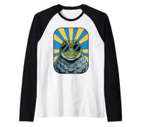 Funny Alligator Crocodile Wearing Sunglasses Animal Jokes Raglan Baseball Tee