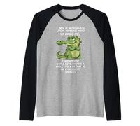Funny Alligator I Never Wish Death Upon Anyone Who Wrongs Me Raglan Baseball Tee