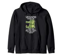 Funny Alligator I Never Wish Death Upon Anyone Who Wrongs Me Zip Hoodie