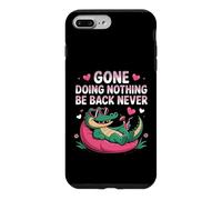 Funny Alligator Lounging Gone Doing Nothing Be Back Never Case for iPhone 7 Plus/8 Plus