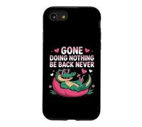 Funny Alligator Lounging Gone Doing Nothing Be Back Never Case for iPhone SE (2020) / 7/8
