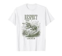 Funny Alligator Respect the Locals Florida Swamps T-Shirt