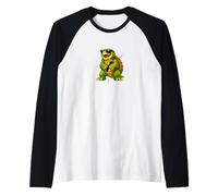 Funny Alligator Snapping Turtle Archery Raglan Baseball Tee