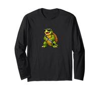 Funny Alligator Snapping Turtle Playing Clarinet Long Sleeve T-Shirt