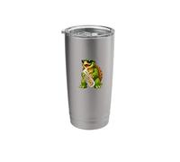 Funny Alligator Snapping Turtle Playing Euphonium Stainless Steel Insulated Tumbler
