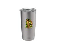 Funny Alligator Snapping Turtle Playing Harp Stainless Steel Insulated Tumbler